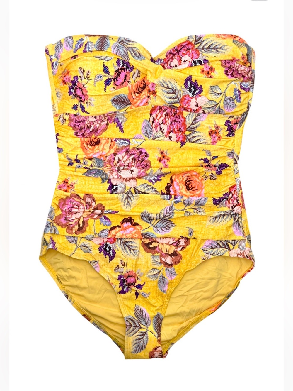 Jantzen Pretty Pineapple Twist Bandeau One Piece